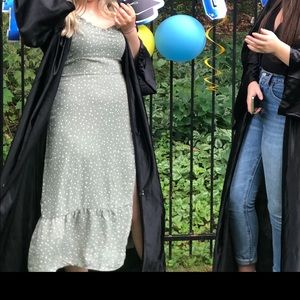 Abercrombie Green Speckled Midi Dress